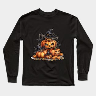 Halloween Pumpkin Witches Long Sleeve T-Shirt